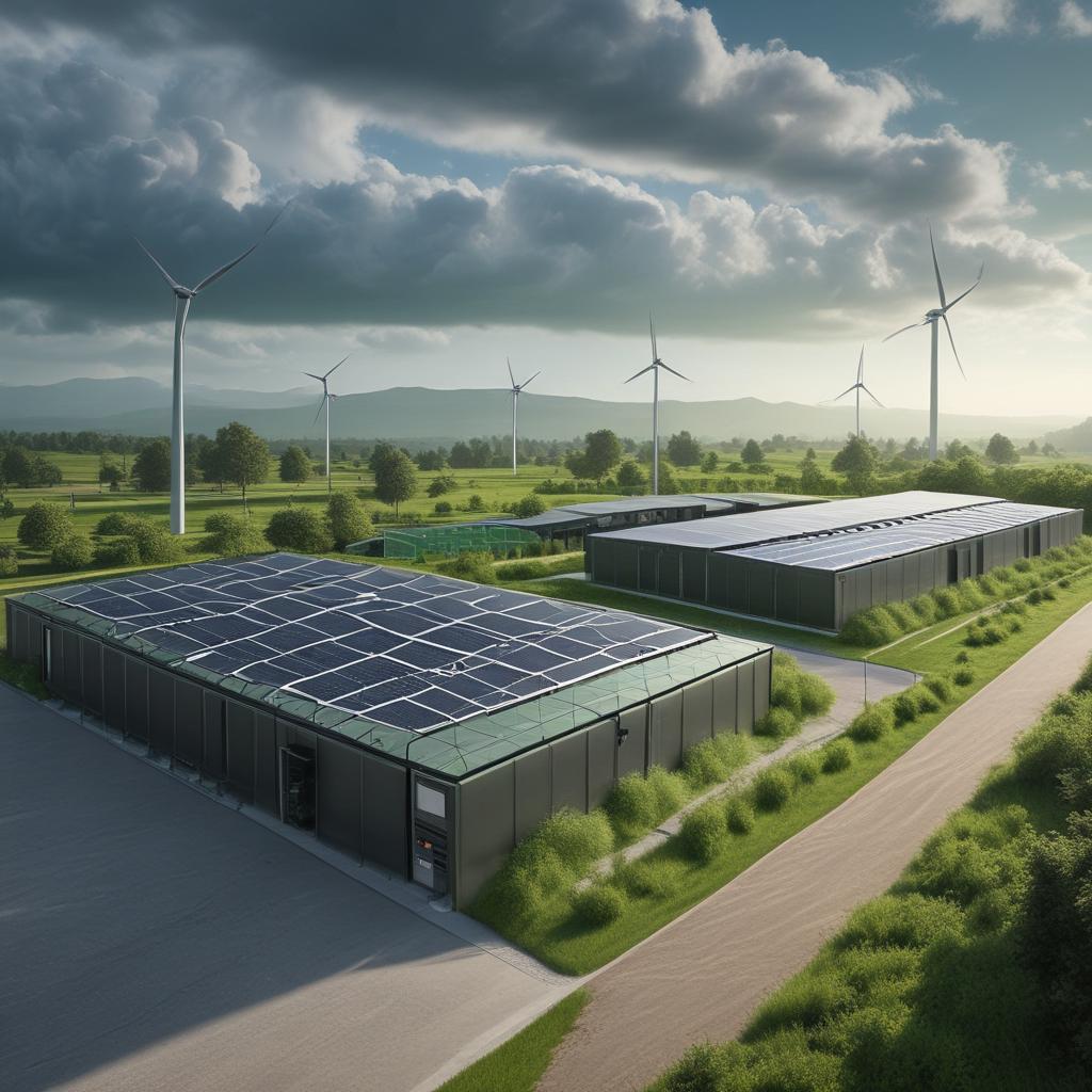 Green data center with renewable energy systems